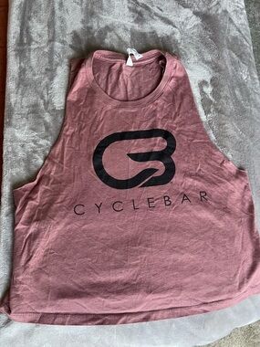 Cyclebar Mauve Tank with Black Logo